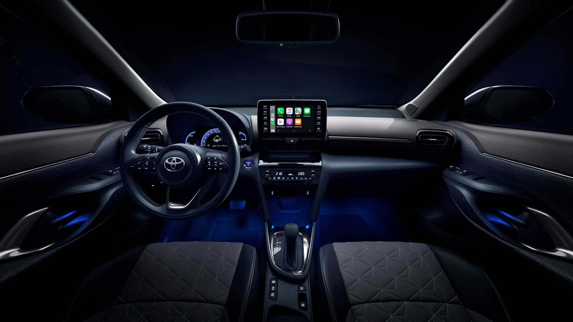 Interior del Yaris Cross Hybrid