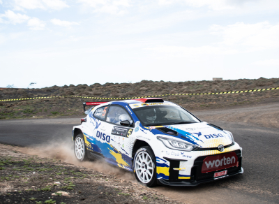 El Toyota GR Yaris Rally2 de Copi Sport causó sensación en su estreno en el Rallye Isla de Lanzarote