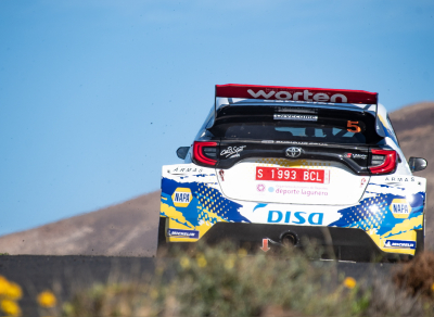 El Toyota GR Yaris Rally2 de Copi Sport causó sensación en su estreno en el Rallye Isla de Lanzarote