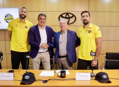Toyota Canarias y el Club Voleibol Guaguas sellaron su colaboración con la presentación de Osmany Juantorena 