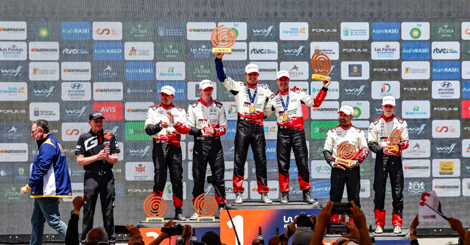 TOYOTA GAZOO Racing logra un espectacular 1-2-3-4 en el Rally Islas Canarias